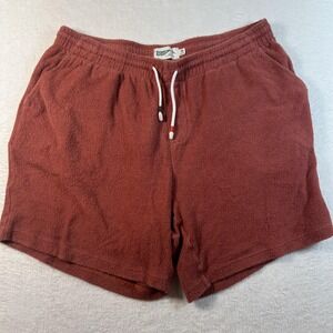 Wellen Sweat Shorts Mens XL Red 6 In Inseam Terry Cloth Lounge Casual Summer